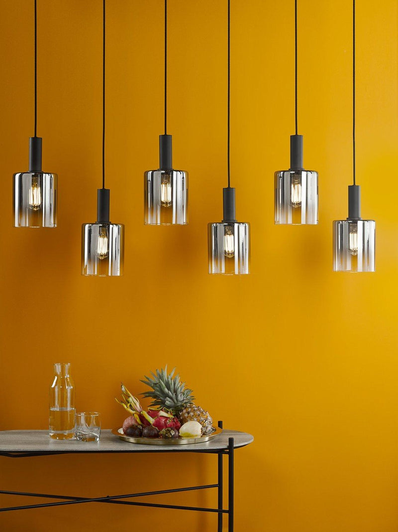 Där Savannah ceiling light black smoked glass - British product