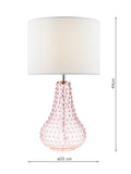 Där Kristina textured glass table lamp, UK version