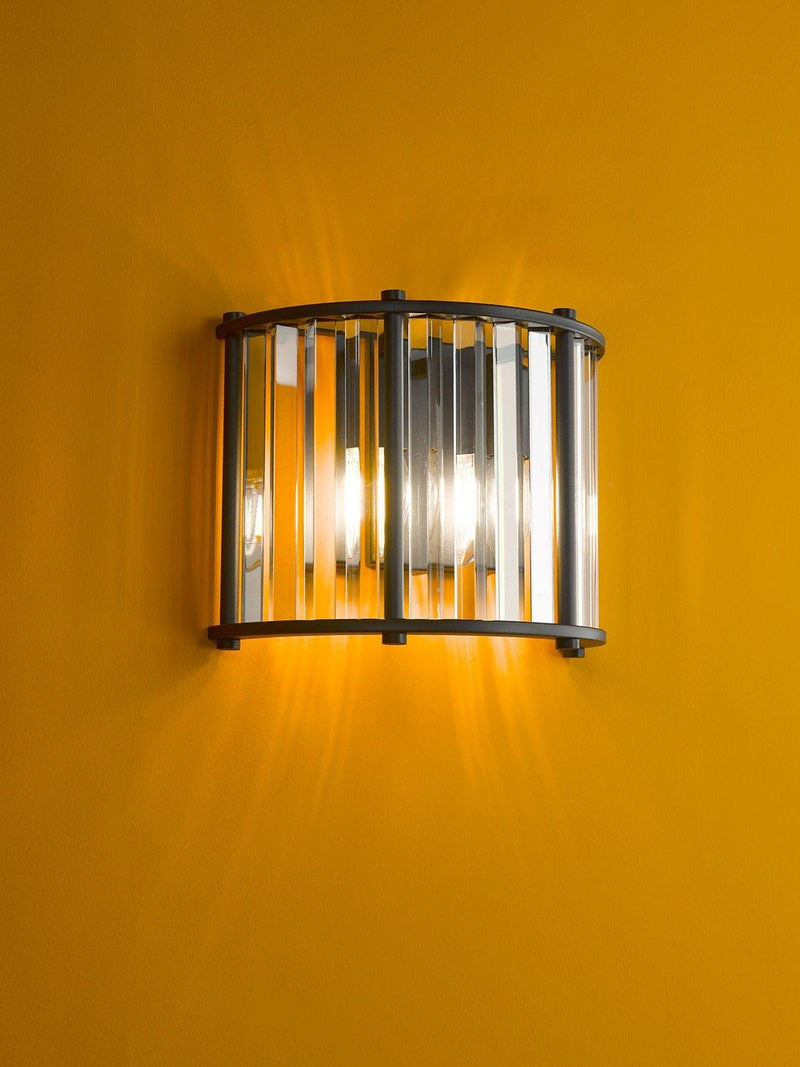 Där Kiran Glass 2 Arm Wall Light - British product