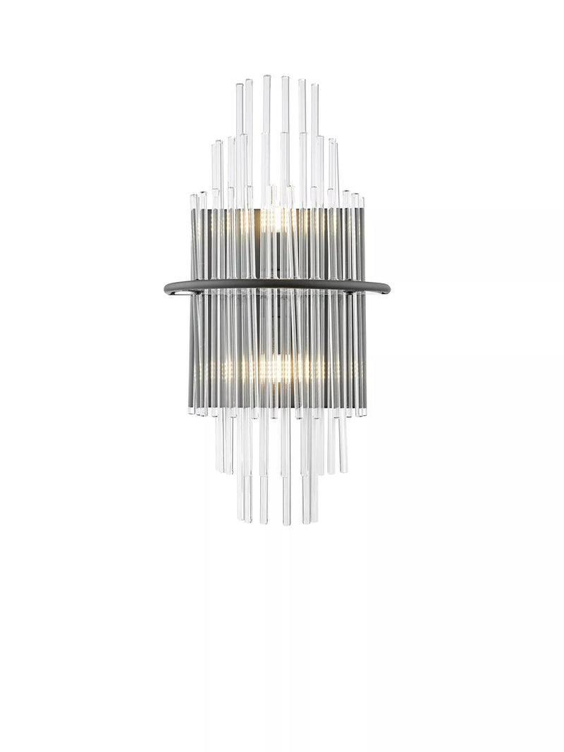 Där Lukas tiered glass wall light antique finish, imported from the UK