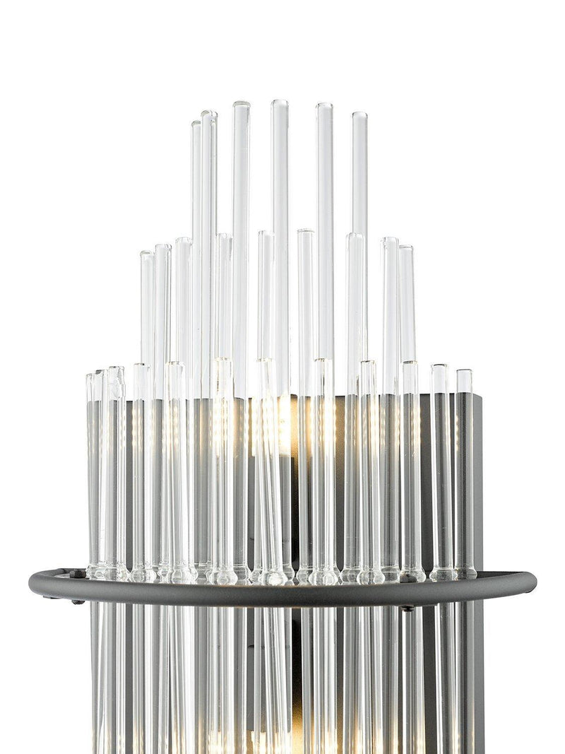Där Lukas tiered glass wall light antique finish, imported from the UK