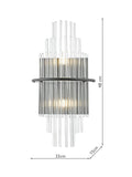 Där Lukas tiered glass wall light antique finish, imported from the UK