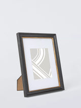 John Lewis John Lewis Georgian Wood Photo Frame & Mount Black/Gold 5 x 7 (13 x 18cm)- Buy online at McGrocer