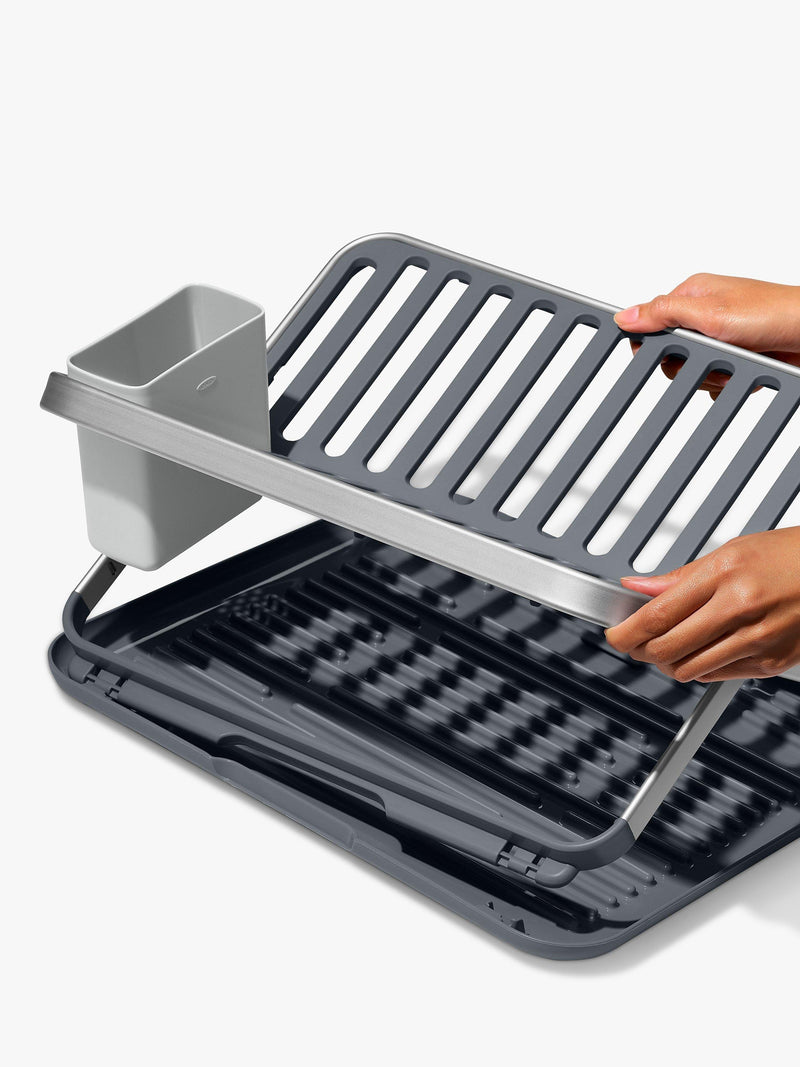 OXO Aluminium Fold Flat Dish Rack, imported from the UK
