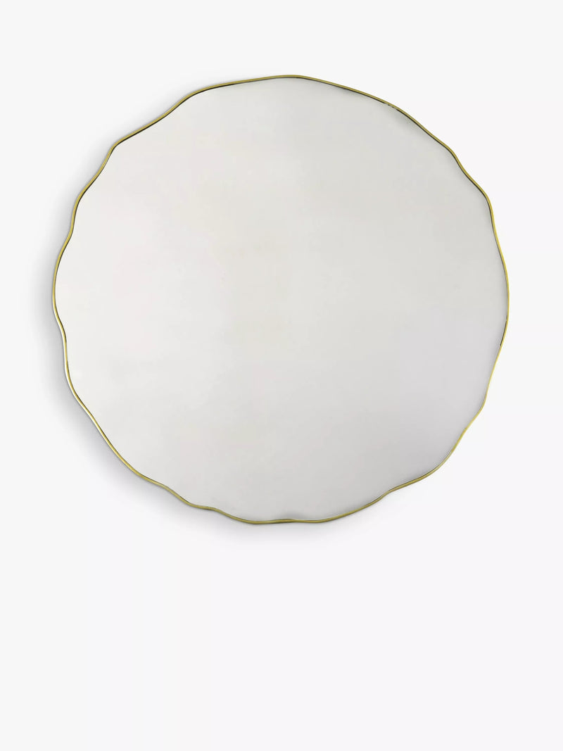 Gallery Direct Brea round wall mirror 101cm champagne - British product