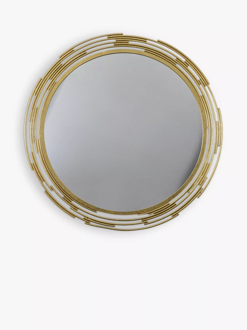 Gallery Direct round wall mirror silver-toned 80cm, imported from the UK