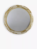 Gallery Direct round wall mirror silver-toned 80cm, imported from the UK