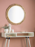 Gallery Direct round wall mirror silver-toned 80cm, imported from the UK