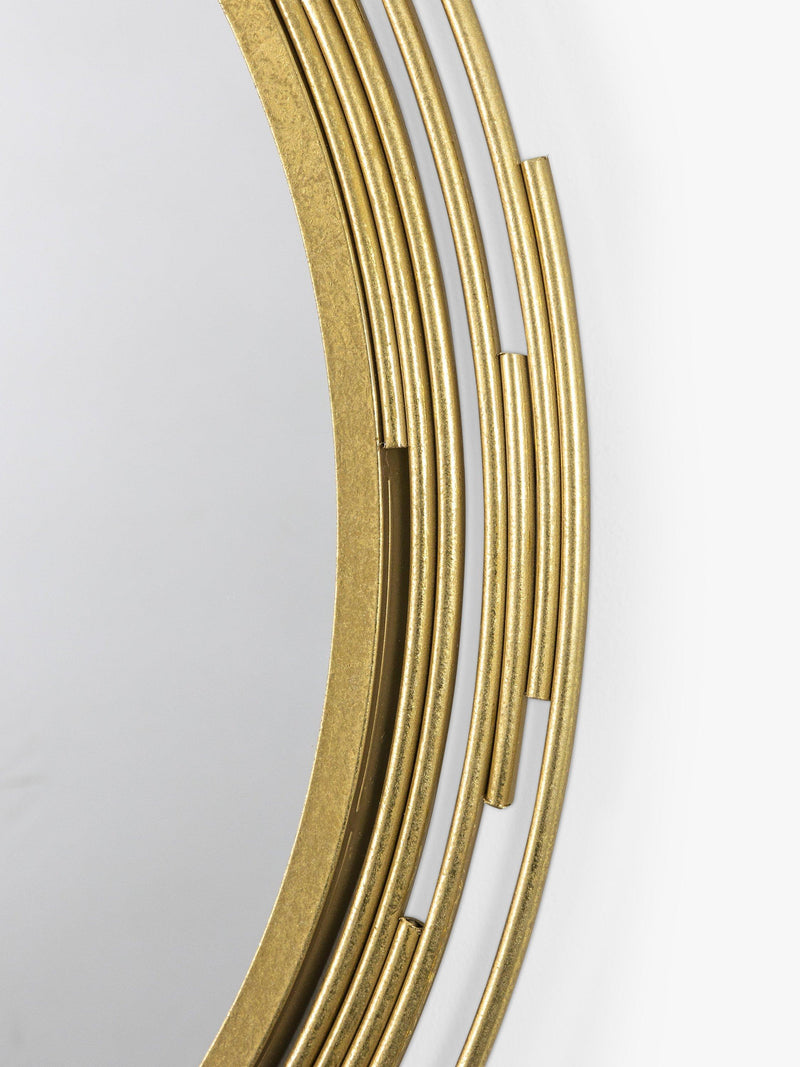 Gallery Direct round wall mirror silver-toned 80cm, imported from the UK