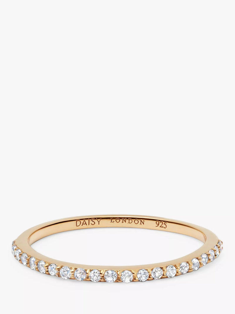Daisy London Topaz Half Eternity Ring, Gold