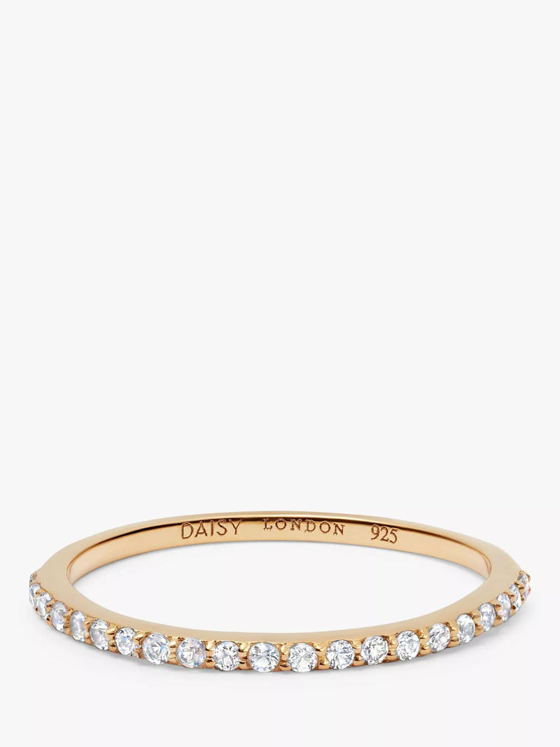 Daisy London Topaz Half Eternity Ring, Gold
