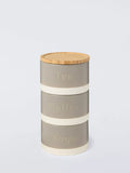 John Lewis grey stoneware caddy stack for tea coffee sugar (British brand)