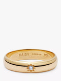 Daisy London Topaz Engraved Star Band Ring, Gold