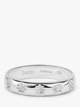 John Lewis Daisy London Star Engraved Band Ring Silver- Buy online at McGrocer