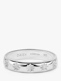 Daisy London Stern Graviertes Band Ring Silber