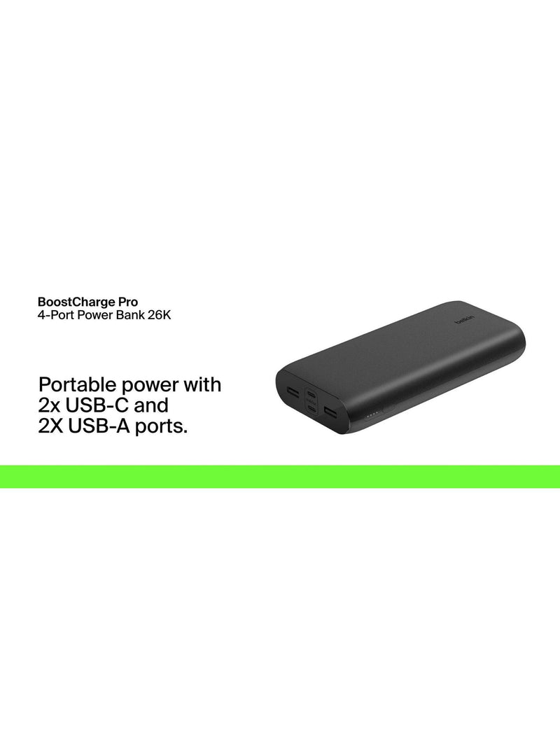 Belkin portable power bank 26K 4-Port, imported from the UK