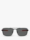 Scuderia Ferrari square sunglasses matte black/black, UK version