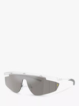 John Lewis Scuderia Ferrari FZ6001 Men's Wrap Sunglasses, Transparent Grey- Buy online at McGrocer