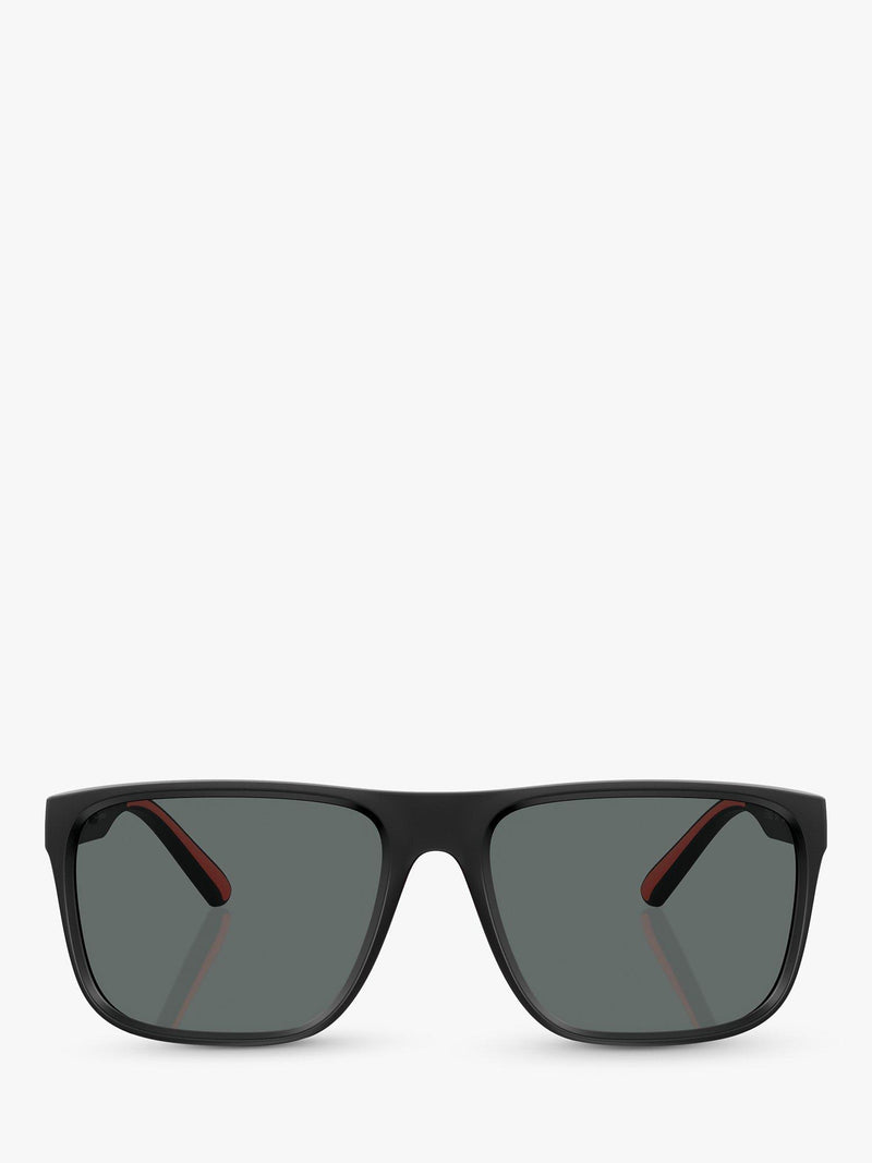 Scuderia Ferrari polarized rectangular sunglasses matte black - British product