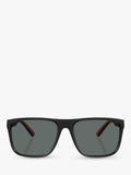 Scuderia Ferrari polarized rectangular sunglasses matte black - British product