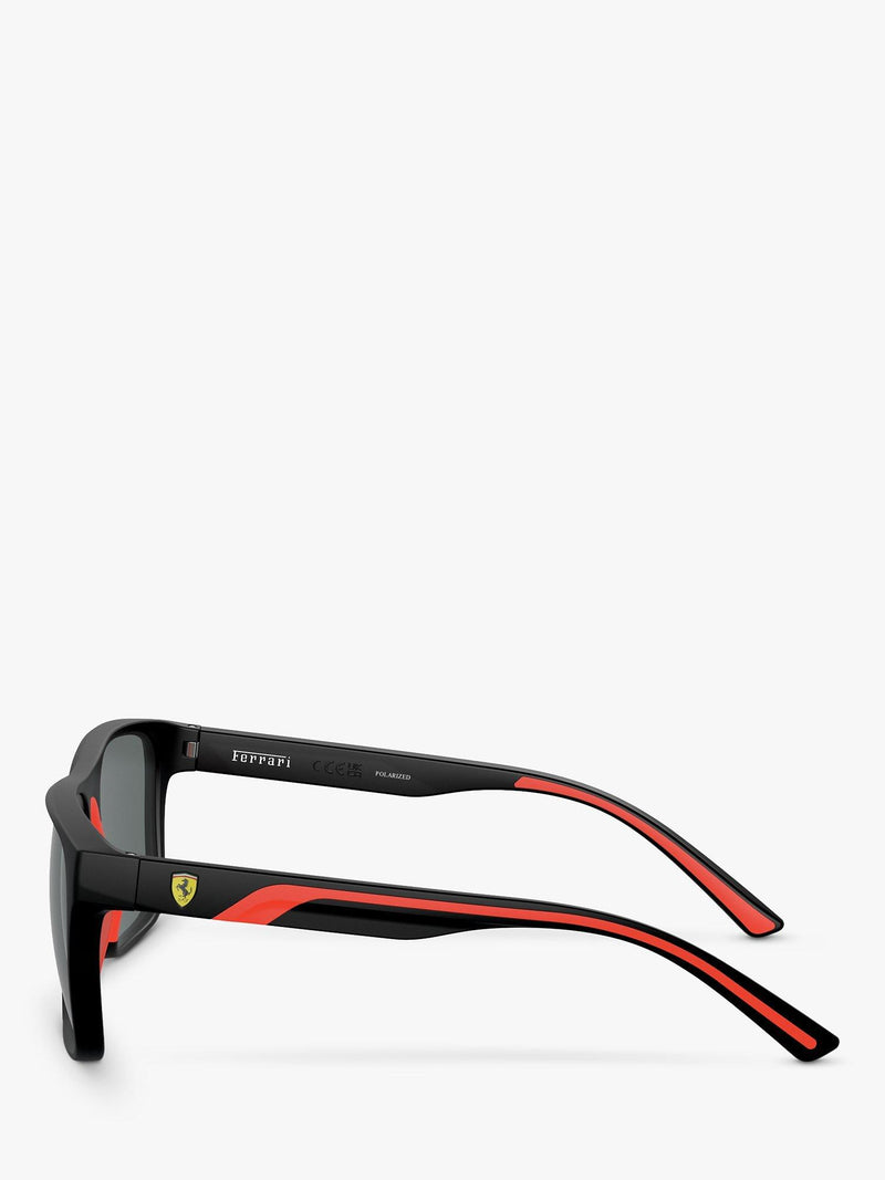 Scuderia Ferrari polarized rectangular sunglasses matte black - British product