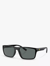 John Lewis Scuderia Ferrari FZ6003U Men's Polarised Rectangular Sunglasses Black/Black- Buy online at McGrocer
