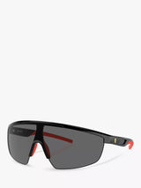 John Lewis Scuderia Ferrari FZ6005U Men's Wrap Sunglasses, Black- Buy online at McGrocer