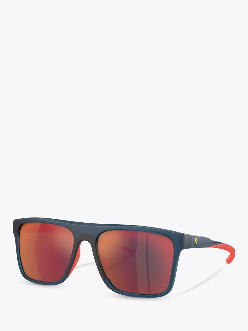 Scuderia Ferrari men's square sunglasses opal blue/red, imported from the UK