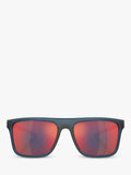 Scuderia Ferrari men's square sunglasses opal blue/red, imported from the UK