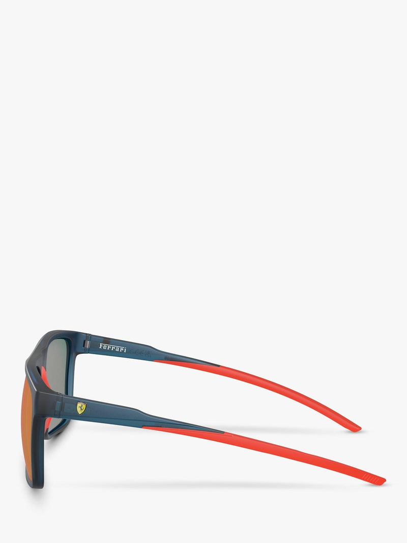 Scuderia Ferrari men's square sunglasses opal blue/red, imported from the UK