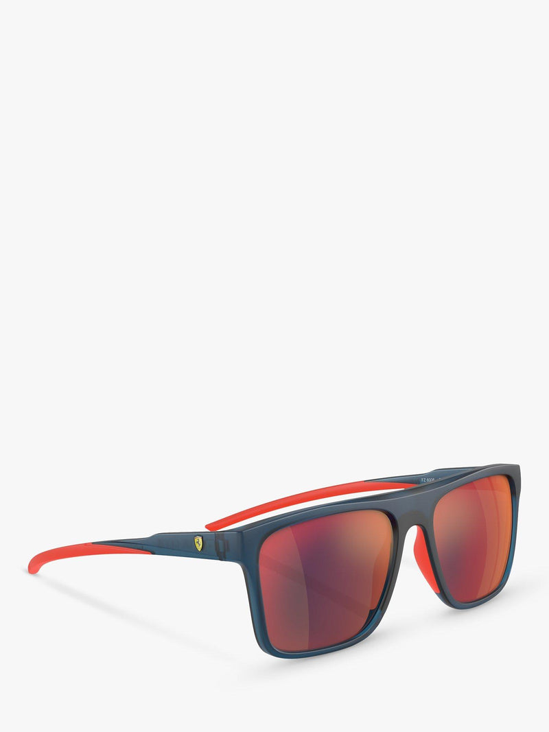 Scuderia Ferrari men's square sunglasses opal blue/red, imported from the UK