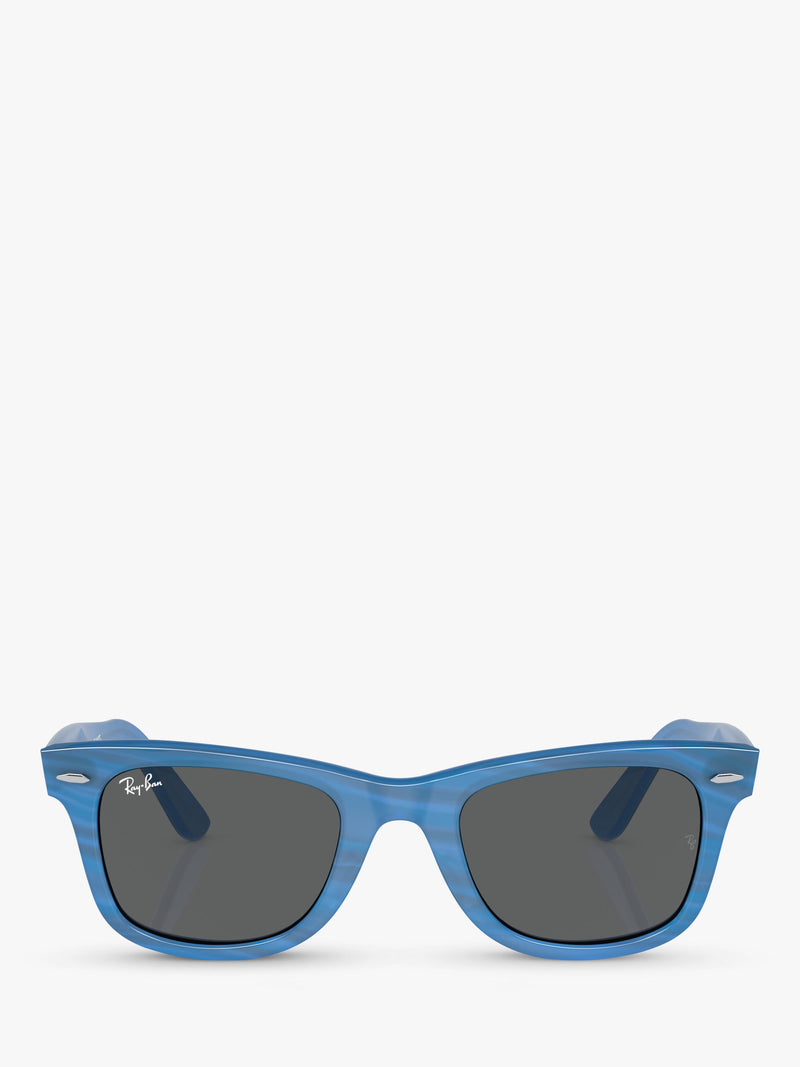 Ray-Ban RB2140 rectangular sunglasses blue, imported from the UK