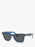 Ray-Ban RB2140 rectangular sunglasses blue, imported from the UK