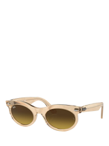 John Lewis Ray-Ban RB2242 Women's Oval Sunglasses Photo Waves Brown- Buy online at McGrocer