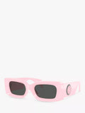 Versace women's rectangular sunglasses pink, UK version