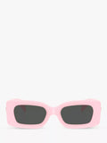 Versace women's rectangular sunglasses pink, UK version