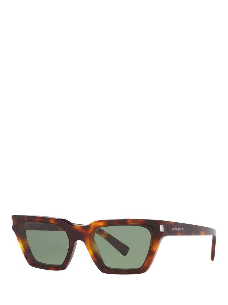 Yves Saint Laurent brown rectangular sunglasses (British brand)