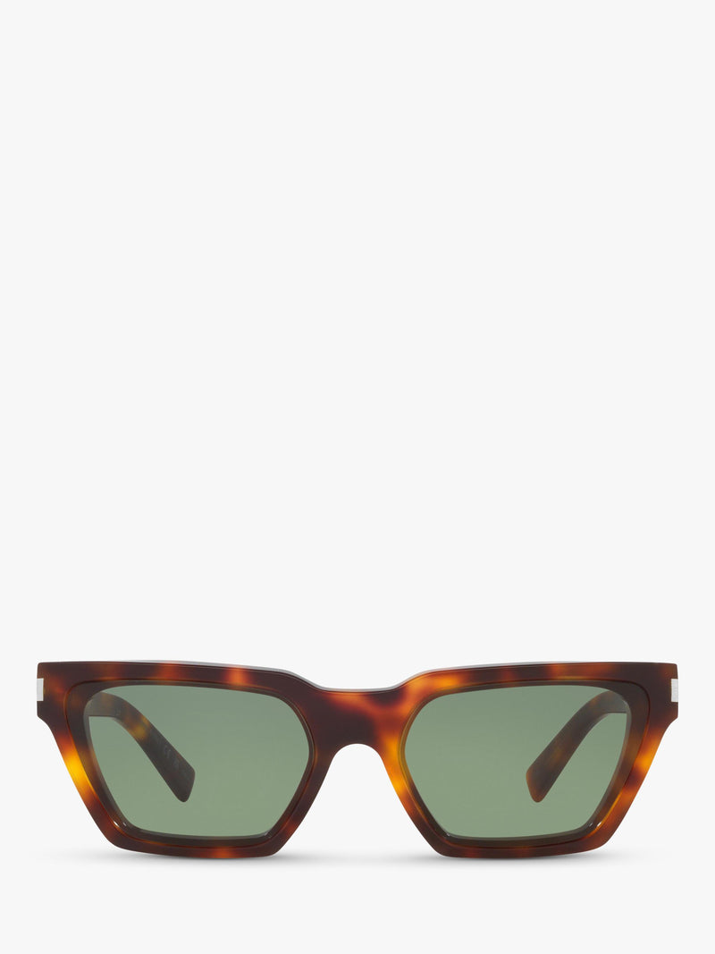 Yves Saint Laurent brown rectangular sunglasses (British brand)