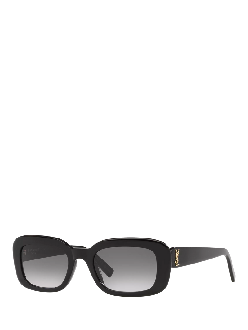 YSL black rectangular sunglasses hard case, UK version