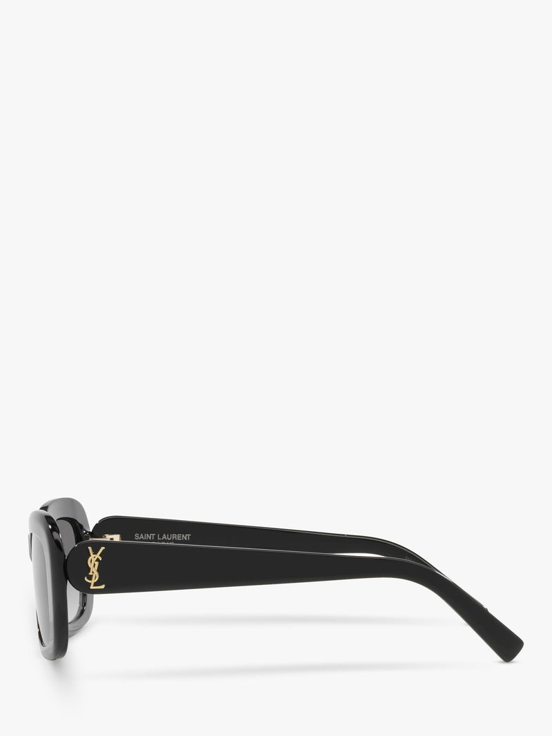 YSL black rectangular sunglasses hard case, UK version