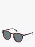 Le Specs Fire Starter polarized round sunglasses matte tortoise, imported from the UK