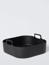 John Lewis Square Silicone Non-Stick Reusable Air Fryer Liner with Handles and Ridges, 22cm- Buy online at McGrocer