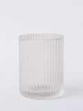 John Lewis fluted glass bathroom tumbler 230ml clear (British brand)