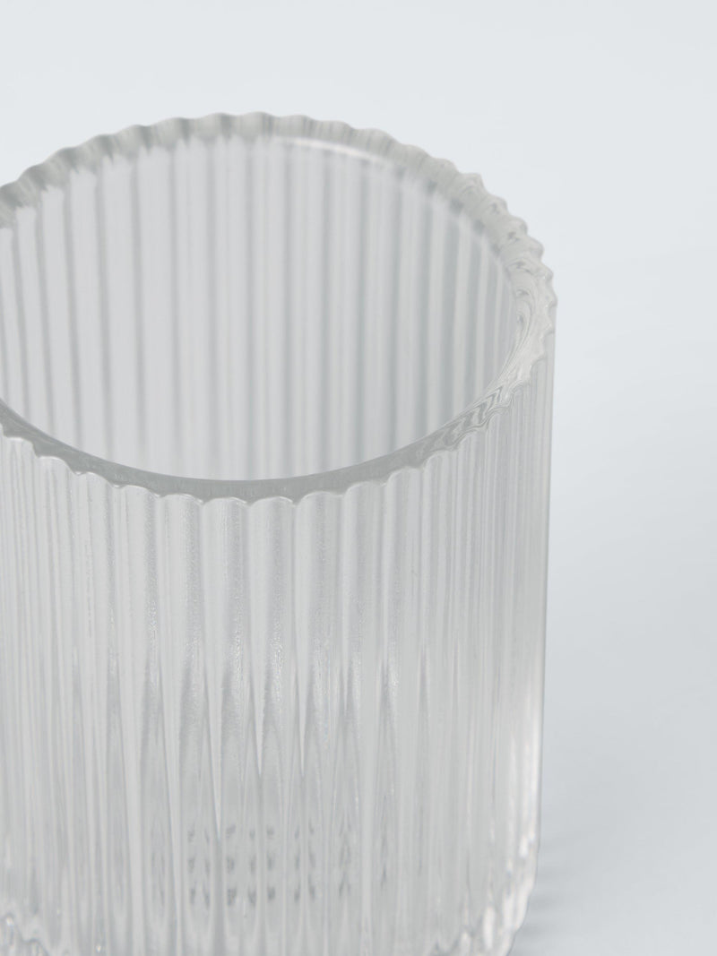 John Lewis fluted glass bathroom tumbler 230ml clear (British brand)