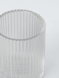 John Lewis fluted glass bathroom tumbler 230ml clear (British brand)