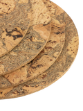 LIGA cork round placemats set of 4 natural, UK version