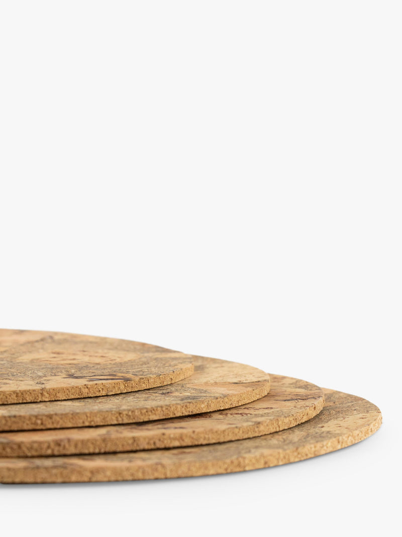 LIGA cork round placemats set of 4 natural, UK version
