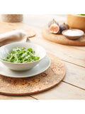 LIGA cork round placemats set of 4 natural, UK version
