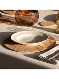 LIGA cork round placemats set of 4 natural, UK version
