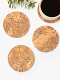 LIGA natural cork coasters set of four, UK version
